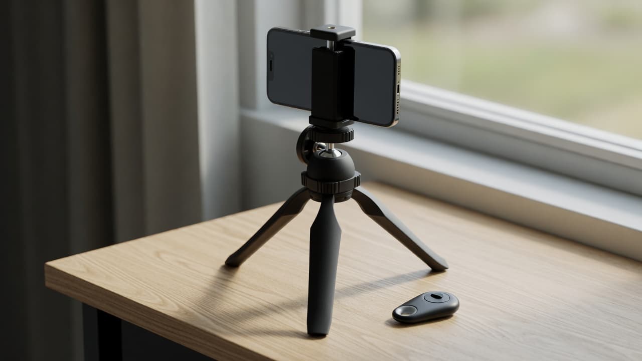 MTS-BALLPOD130 en escritorio — video llamada con celular