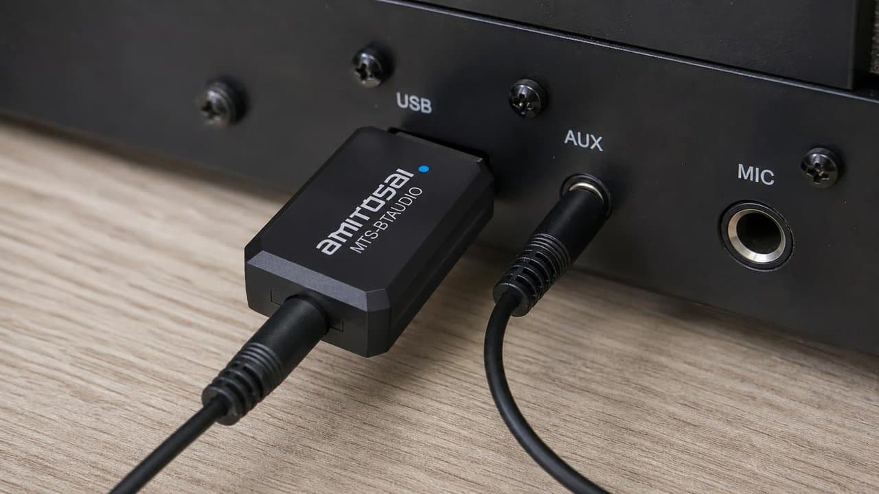 MTS-BTAUDIO en el escritorio — Bluetooth USB para parlante y PC