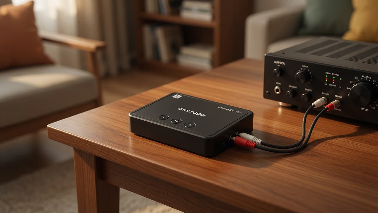 MTS-BTNFCPLAY con remoto — receptor y pendrive