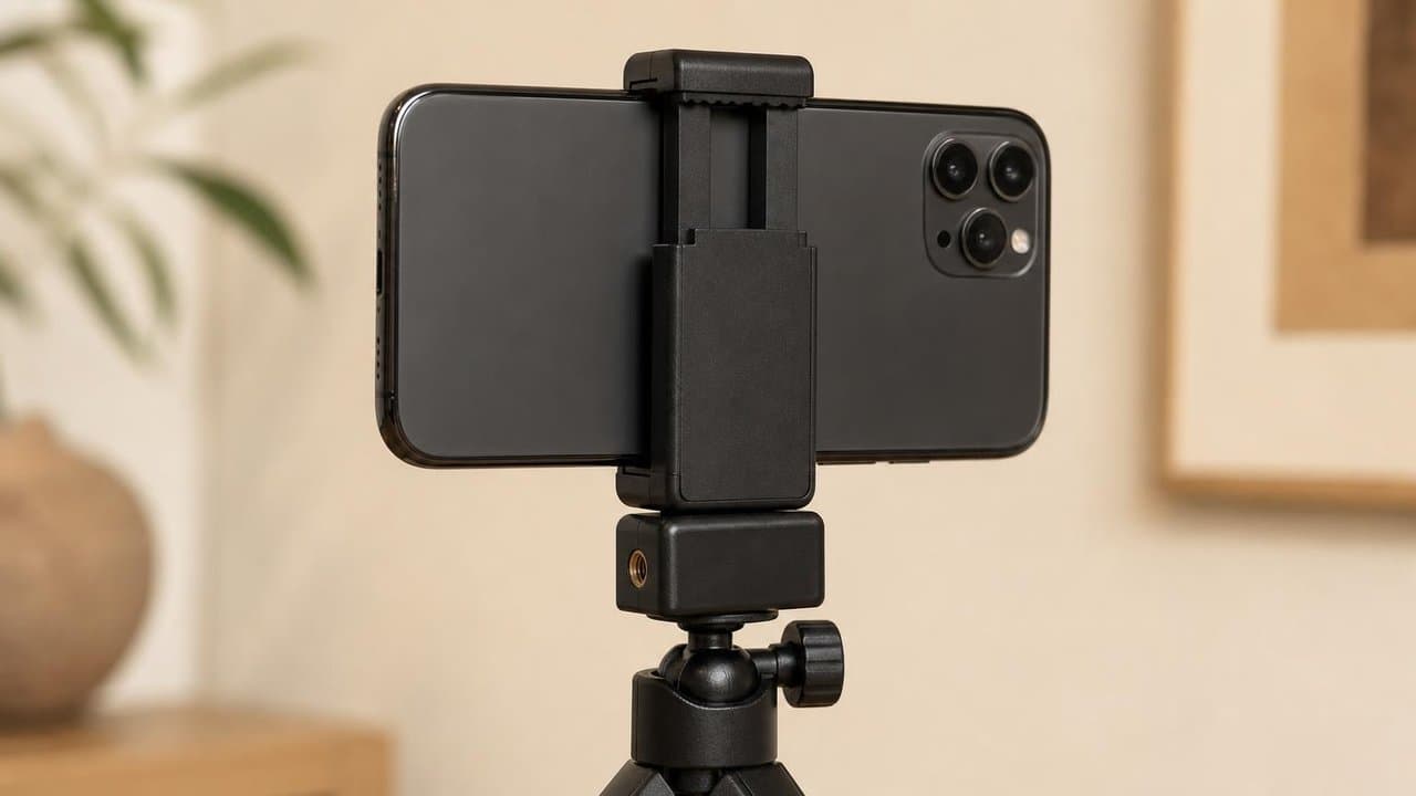 MTS-CELLPOD en uso outdoor con trípode y celular