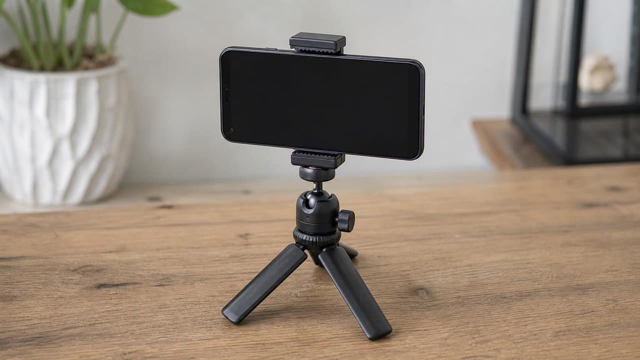 MTS-CELLPOD en escritorio con celular — reels y video llamadas