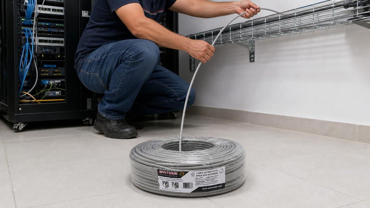 MTS-COPPER6100I — Cat 6 interior 100 m para cableado estructurado
