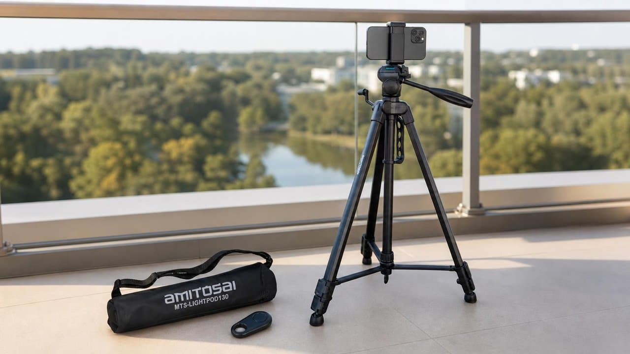 MTS-LIGHTPOD130 listo para sesión outdoor liviana al atardecer