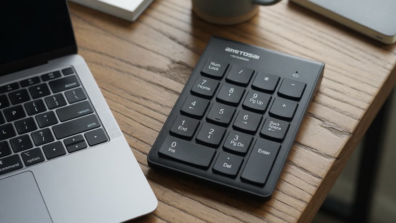 MTS-NUMPAD24 — numpad inalámbrico en escritorio