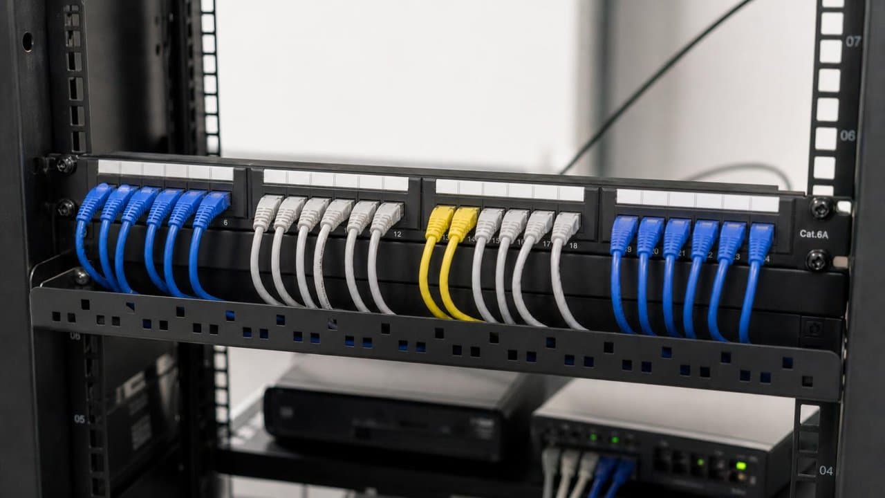 MTS-PATCH246A patch panel Cat.6A con kit en contexto de rack