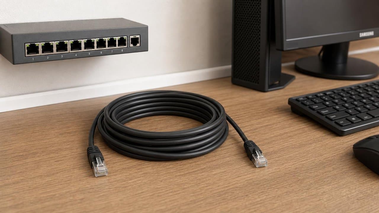MTS-PATCH61000 — patch cord Cat 6 10 m AMITOSAI en living / gaming