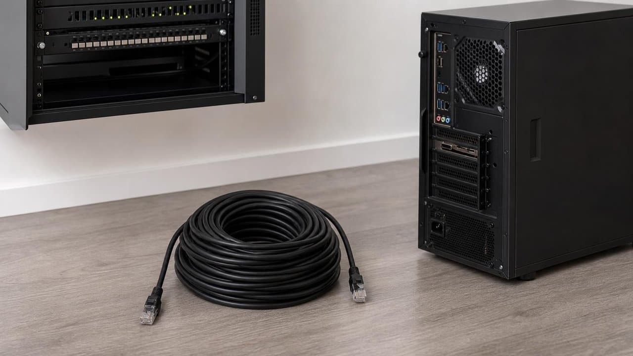 MTS-PATCH62000 — 20 m Cat 6 entre PC/router en escritorio