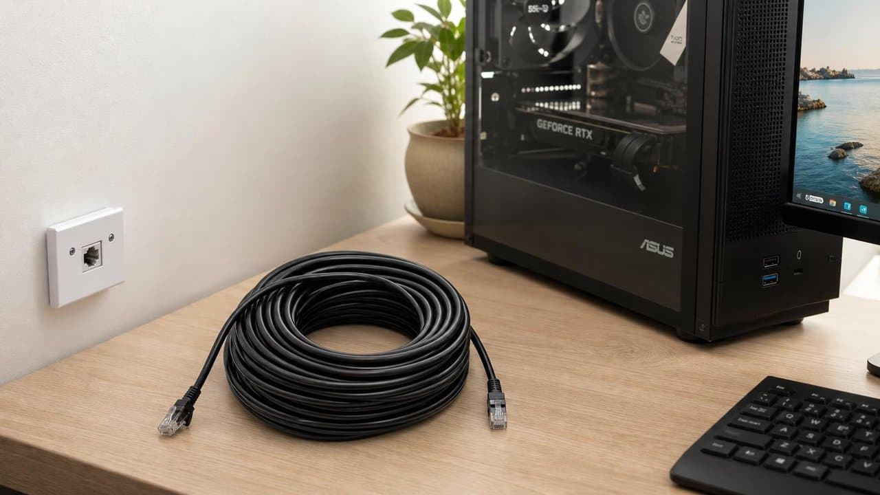 MTS-PATCH62500 — patch cord Cat 6 25 m AMITOSAI en equipo