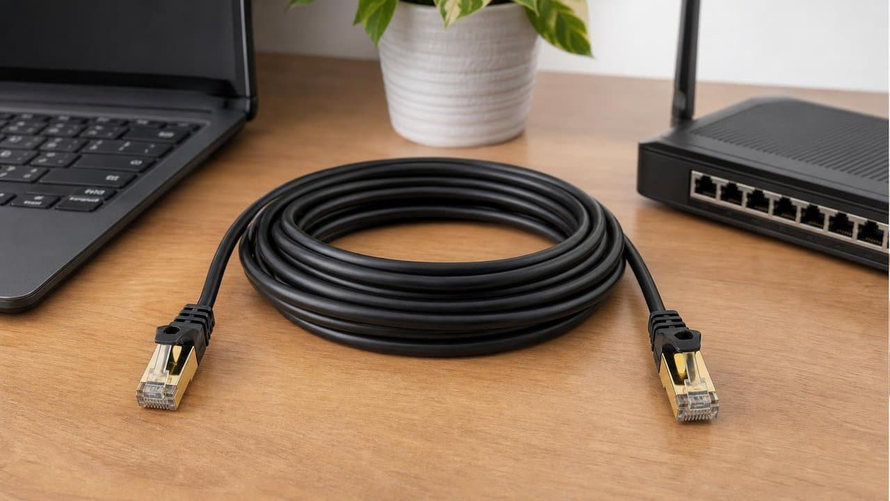 MTS-PATCH7300 — equipo: cable Cat 7 negro y red estable