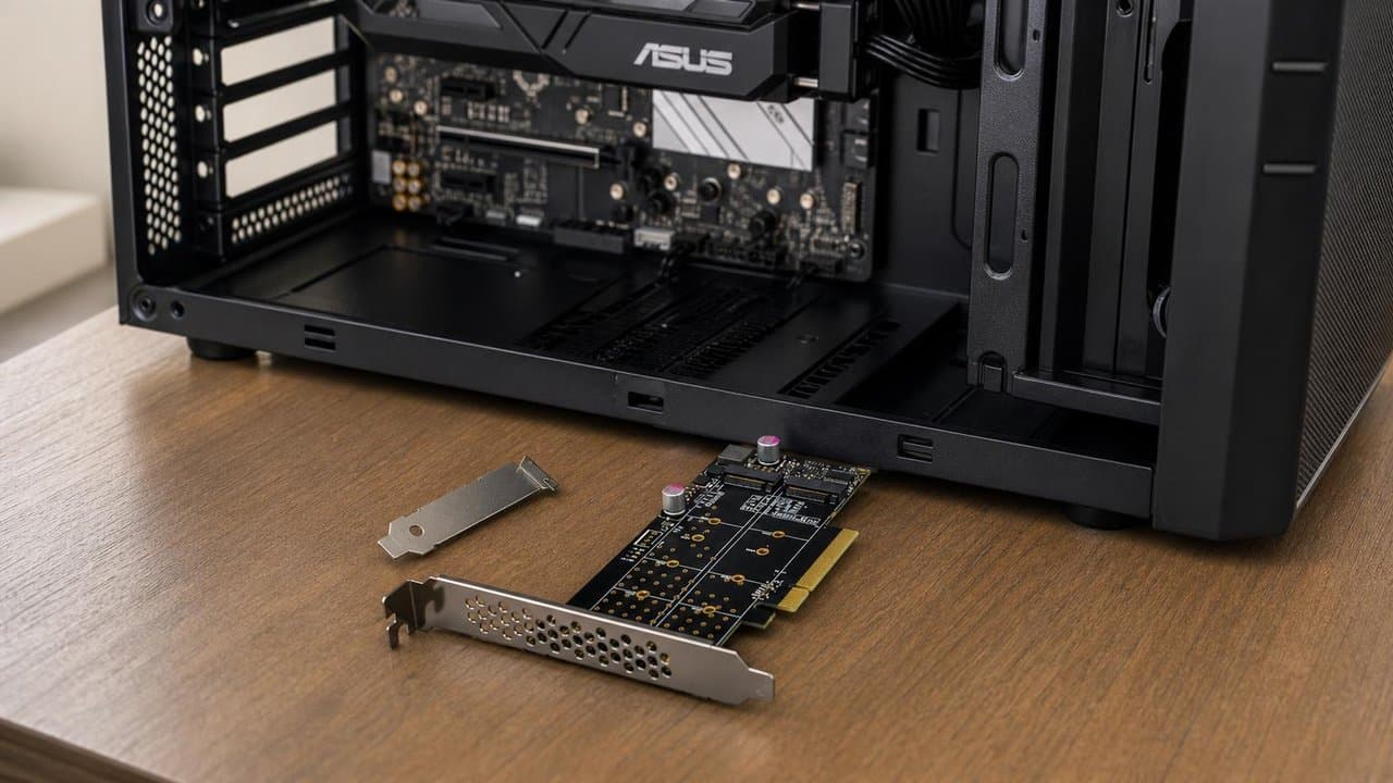 MTS-PCIE82NVME — dual NVMe en workstation