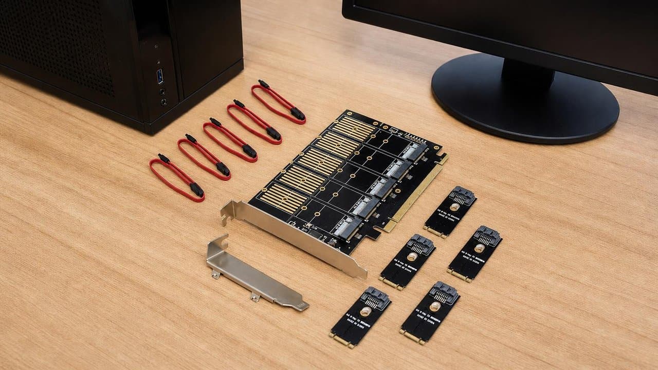 MTS-PCIEX16M25 — multi-disco SATA en workstation