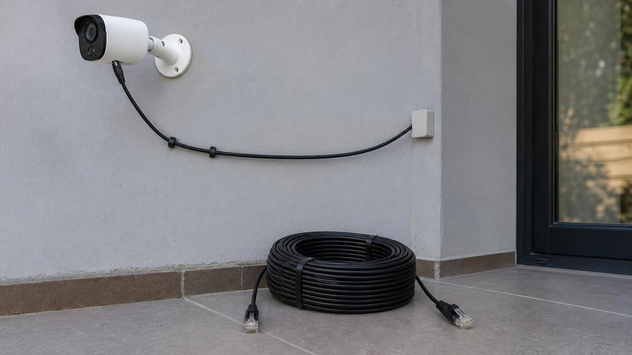 MTS-POUT620 — patch Cat 6 exterior 20 m para cámaras y patio