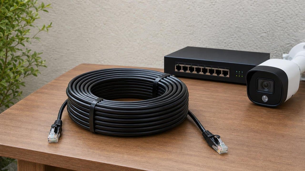 MTS-POUT625 — patch Cat 6 exterior 25 m en instalación outdoor