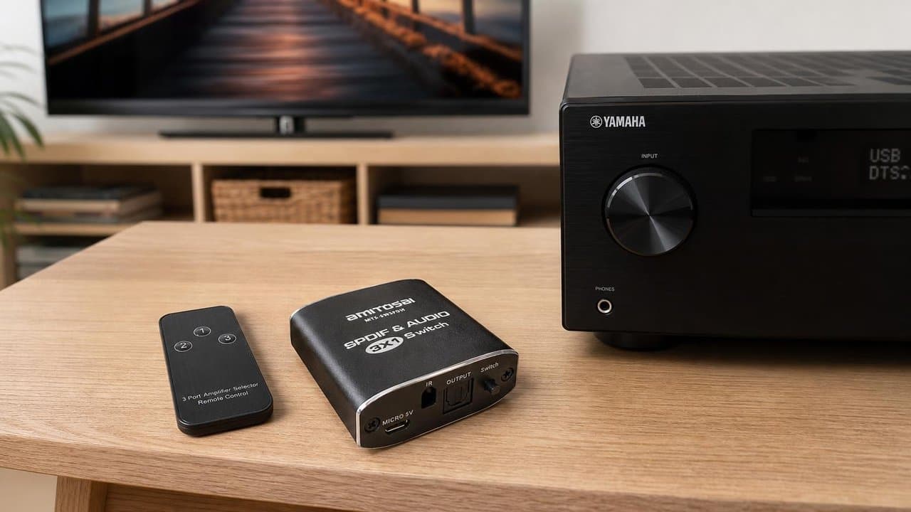 MTS-SWSPDIF — tres fuentes, un solo Toslink