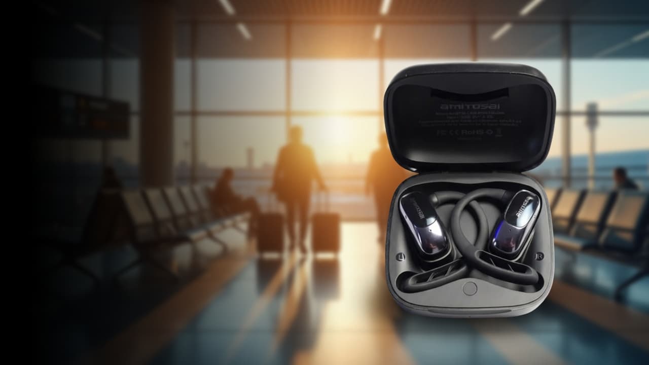 MTS-TRAVELBUDS con estuche — producto real