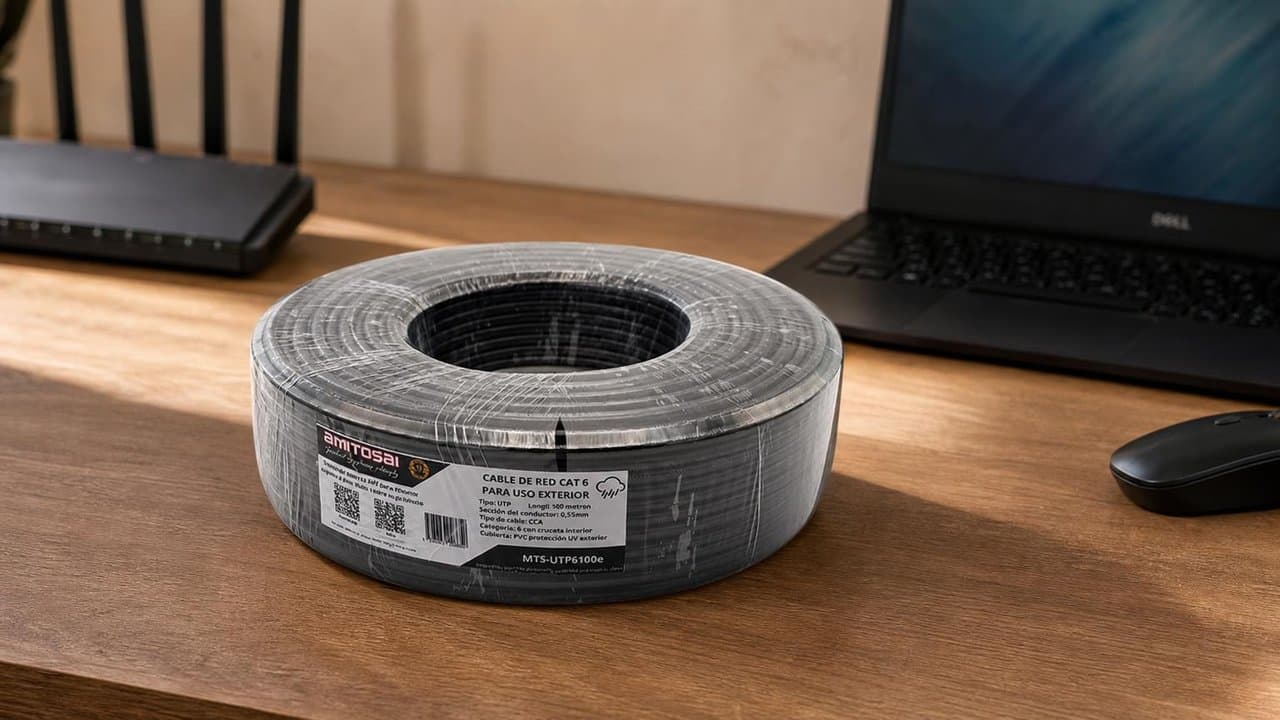 MTS-UTP6100E — cable Cat 6 exterior CCA AMITOSAI 100 m