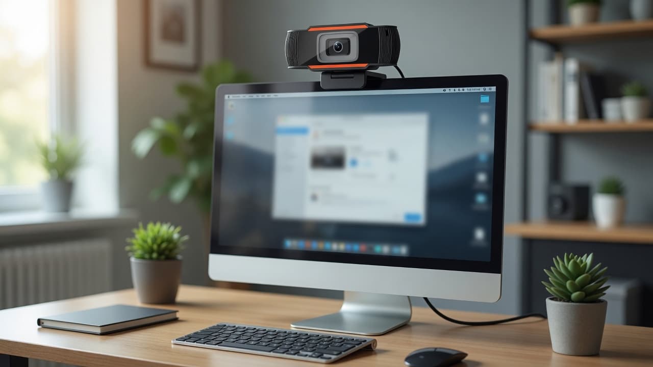 MTS-VIRTUALMEET en el monitor — home office y videollamadas 1080p