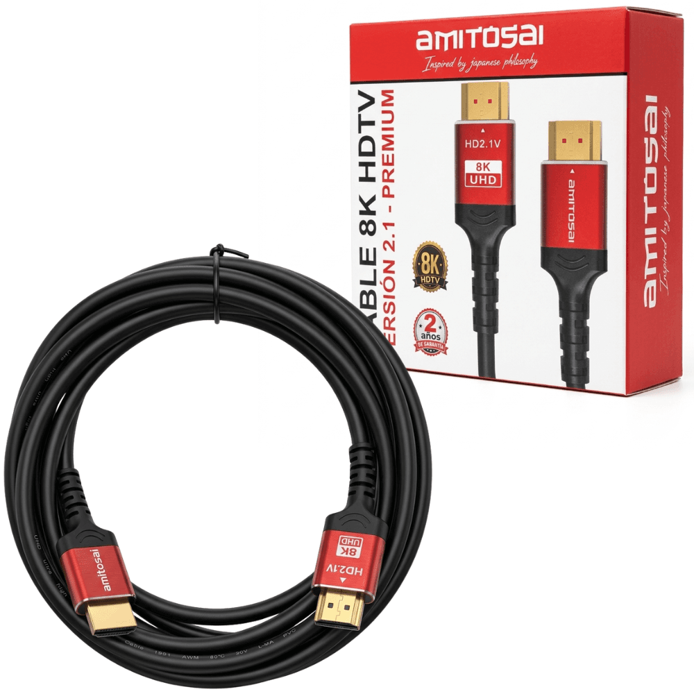 Cable HDMI 2 m 8K HDMI 2.1 AMITOSAI MTS-HDMI8K200