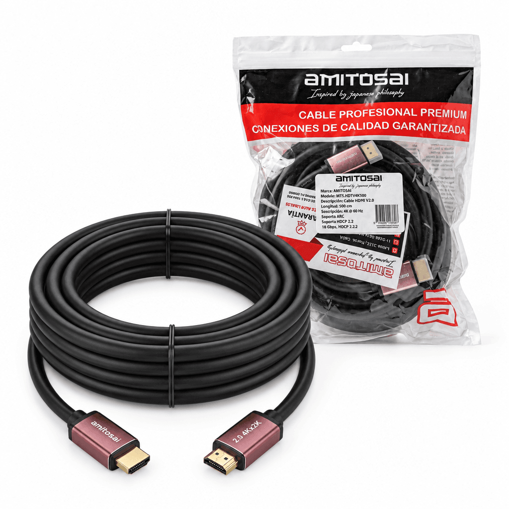 Cable HDMI 2.0 4K premium 1,5 m AMITOSAI MTS-HDMI4K150