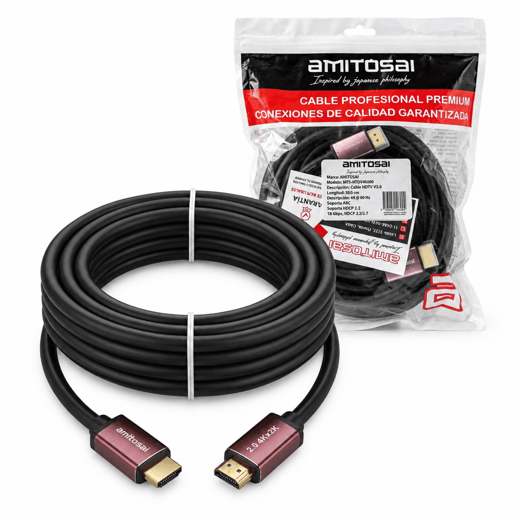 Cable HDMI 2.0 4K premium 3 m AMITOSAI MTS-HDMI4K300