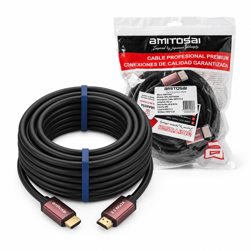 Cable HDMI 2.0 4K premium 10 m AMITOSAI MTS-HDMI4K1000