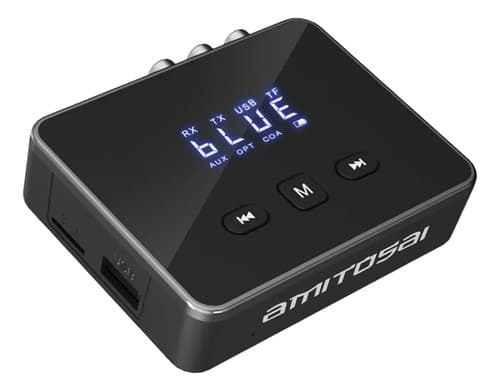 MTS-BTAUDIOPRO — receptor/transmisor Bluetooth AMITOSAI con display BLUE