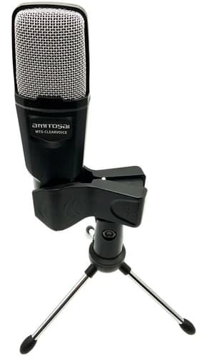 MTS-CLEARVOICE — micrófono condensador AMITOSAI con trípode metálico (producto solo)