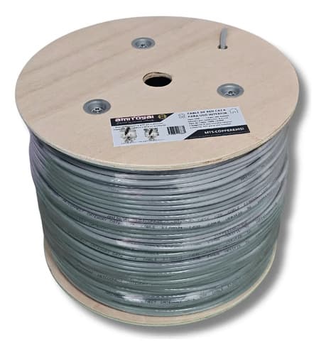 MTS-COPPER6305I — bobina Cat 6 interior 305 m gris 100% cobre AMITOSAI