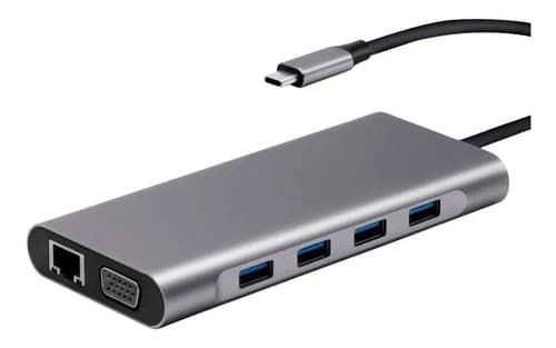 MTS-DOCK111 — docking station USB-C 11 en 1 aluminio (producto solo)