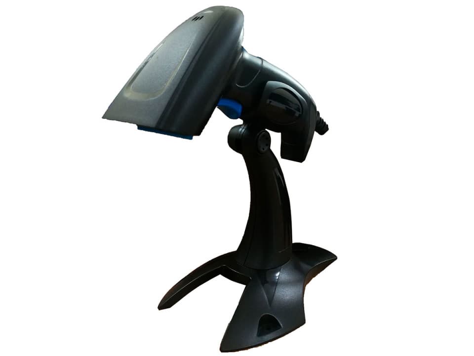 MTS-IRIS — lector USB 2D negro con base ajustable AMITOSAI