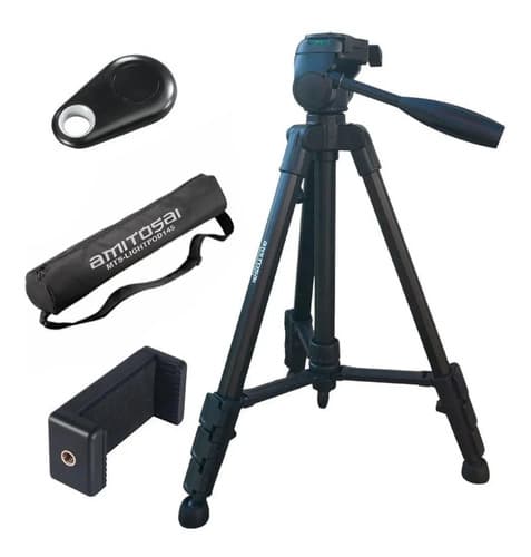 MTS-LIGHTPOD145 kit: trípode liviano 145 cm, bolso, clamp y disparador Bluetooth