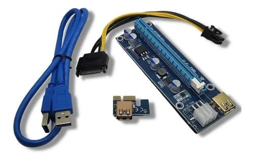 MTS-MINERGOLD — kit riser PCIe x1 a x16: placa, adaptador, USB 3.0 y cable de poder (producto solo)