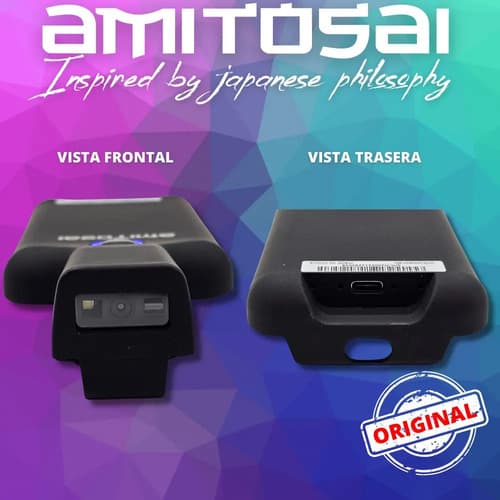 MTS-MOBSCAN — vista frontal (cámara de lectura) y trasera (USB-C) del lector