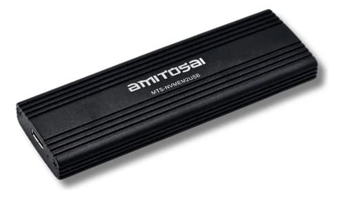 MTS-NVMEM2USB — case carry disk AMITOSAI aluminio para M.2 NVMe (producto solo)