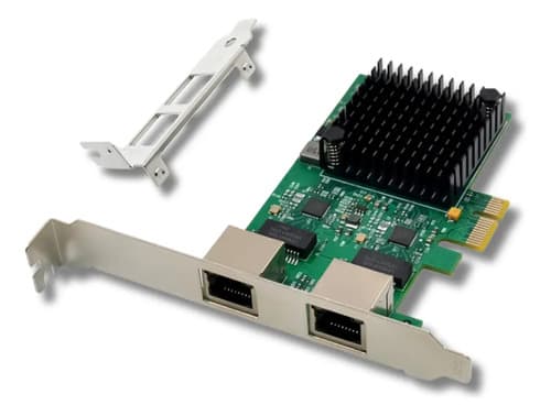 MTS-PCIEDUALPRO — placa PCIe dual LAN 2.5G AMITOSAI con bracket low profile (producto solo)