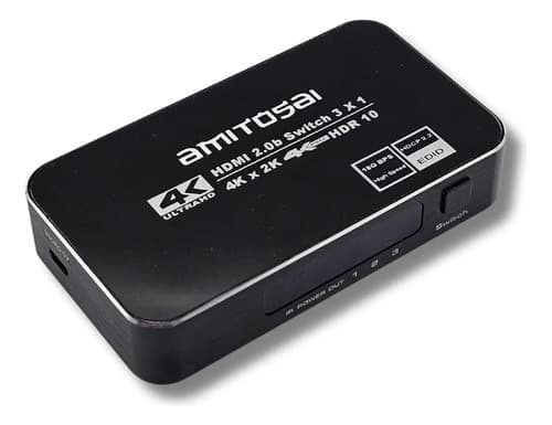 MTS-SWITCH31HDR — switch HDMI 3×1 4K HDR AMITOSAI (producto solo)