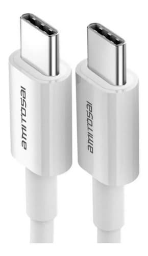 MTS-USBCPD1M — cable AMITOSAI USB-C a USB-C blanco (producto solo, conectores)