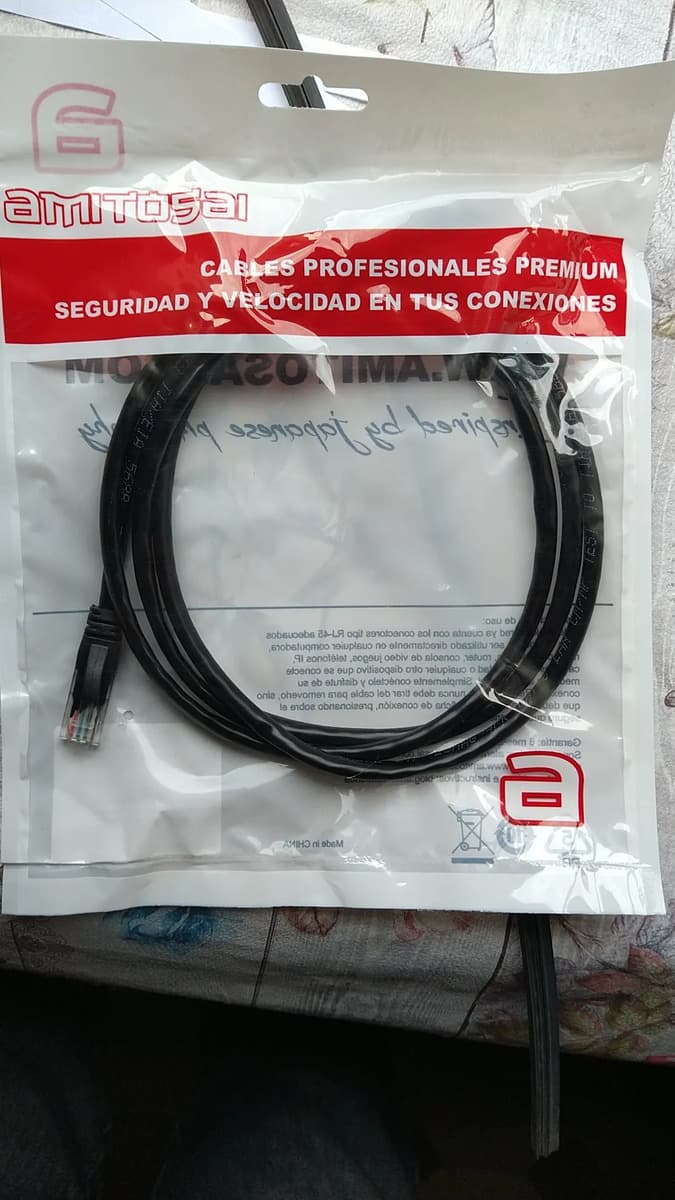 Foto de un cliente del Cable de red Cat 6 1,5 m patch cord AMITOSAI MTS-PATCH6150